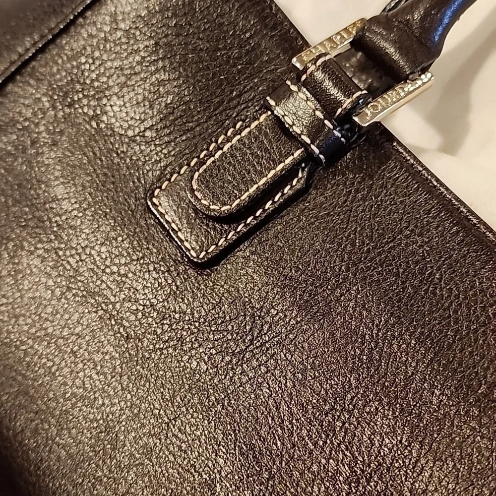 Charles Jourdan Paris hand bag dark brown